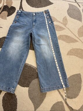 New Oat New York Wide-Leg Ankle Jeans in Faded Blue